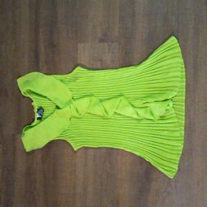 Bright green sleeveless blouse